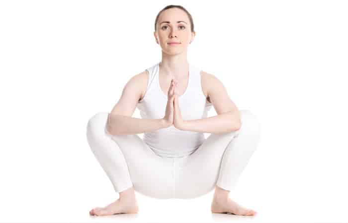 Sitting Squat Pose - Yoga Poses To Reduce Back Pain